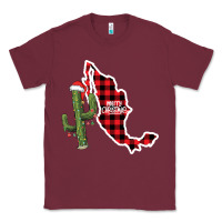 Burgundy Merry Christmas Classic Tee - CowhideDigitalArt