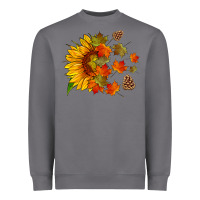 Storm sunflower and autumn leaves Heavyweight Sweatshirt - HRA Design Shop