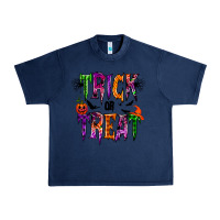 Navy trick or treat Urban Heavy Tee - RacoonDesign
