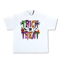 White trick or treat Urban Heavy Tee - RacoonDesign