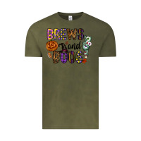Vintage Olive Brews And Boos Vintage Tee - CowhideDigitalArt