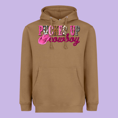 Pucker Up Cowboy Heavyweight Hoodie Designed By Nancycooperartshop