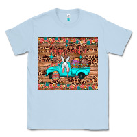 Dusty Blue happy easter truck Classic Tee - JahusDesignShop