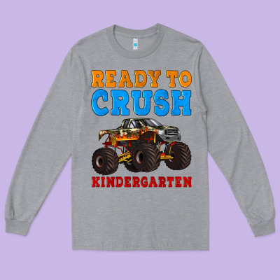 Ready To Crush Kindergarten Long Sleeve Tee Designed By Artiststas