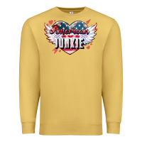 Antique Gold American junkie Premium Sweatshirt - NancyCooperArtShop