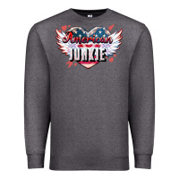 Charcoal Heather American junkie Premium Sweatshirt - NancyCooperArtShop