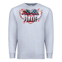 Heather Grey American junkie Premium Sweatshirt - NancyCooperArtShop