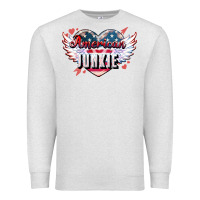 Oatmeal Heather American junkie Premium Sweatshirt - NancyCooperArtShop