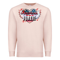 Pale Pink American junkie Premium Sweatshirt - NancyCooperArtShop