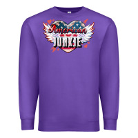 Purple American junkie Premium Sweatshirt - NancyCooperArtShop