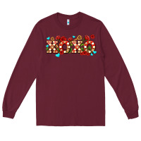 Burgundy xoxo roses and keys Long Sleeve Tee - AdoDesignShop
