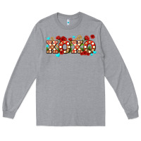 Heather Grey xoxo roses and keys Long Sleeve Tee - AdoDesignShop