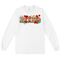 White xoxo roses and keys Long Sleeve Tee - AdoDesignShop