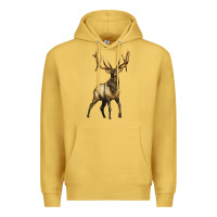 Antique Gold elk deer Premium Hoodie - LillyAllenDesigns