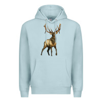 Blue Mist elk deer Premium Hoodie - LillyAllenDesigns