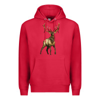 Cardinal elk deer Premium Hoodie - LillyAllenDesigns
