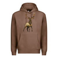 Chestnut elk deer Premium Hoodie - LillyAllenDesigns