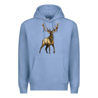 Colony Blue elk deer Premium Hoodie - LillyAllenDesigns