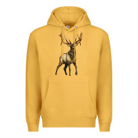 Mustard elk deer Premium Hoodie - LillyAllenDesigns