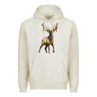 Oatmeal Heather elk deer Premium Hoodie - LillyAllenDesigns