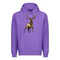 Purple elk deer Premium Hoodie - LillyAllenDesigns