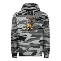 Slate Camo elk deer Premium Hoodie - LillyAllenDesigns