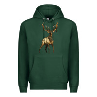 Sports Green elk deer Premium Hoodie - LillyAllenDesigns