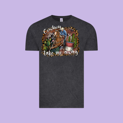 Cowboy Take Me Away Vintage Tee Designed By Sublimationcraftshop