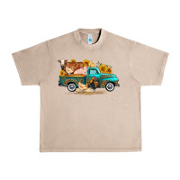 French Oak western farm truck farm animals Urban Heavy Tee - FaDigitalArtStudio