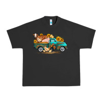 Pigment Black western farm truck farm animals Urban Heavy Tee - FaDigitalArtStudio