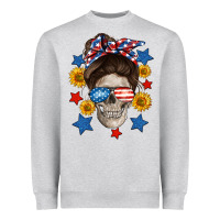 American Mom Skull Heavyweight Sweatshirt | Teevron