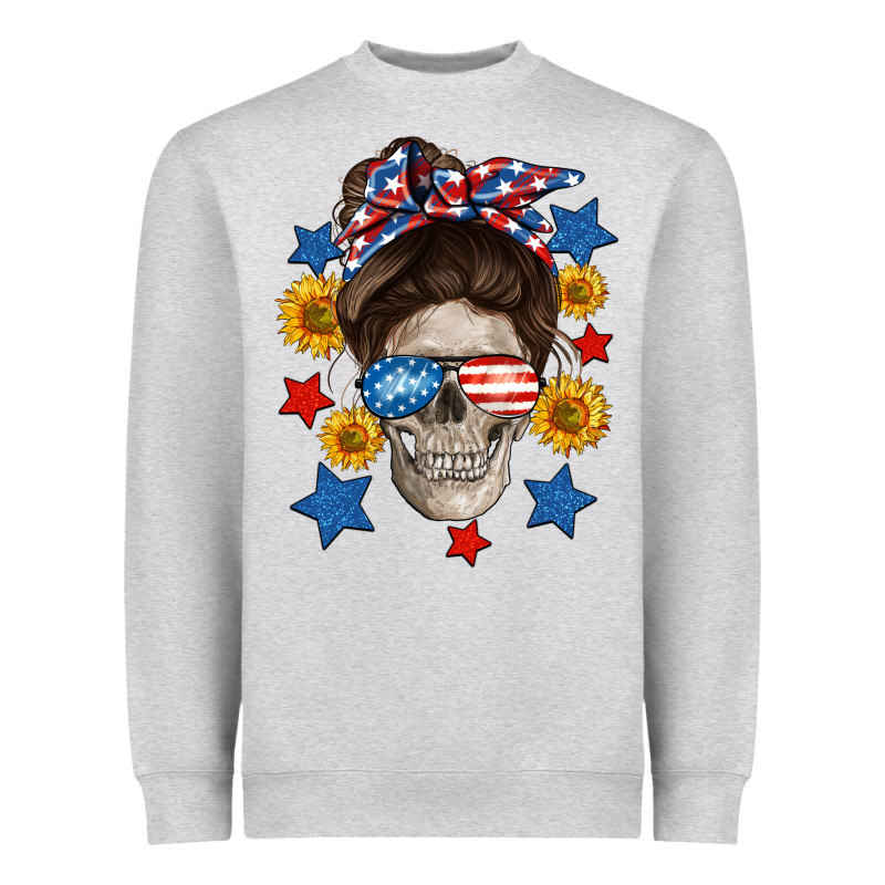 American Mom Skull Heavyweight Sweatshirt by Neo Western | Teevron