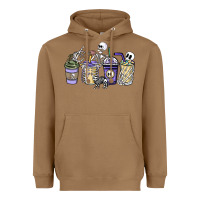 Toasted Coconut skeleton coffee cups Heavyweight Hoodie - NancyCooperArtShop
