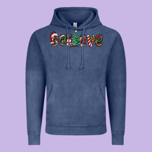 Christmas Believe Vintage Hoodie Designed By Ranaportraitstore