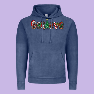 Christmas Believe Vintage Hoodie Designed By Ranaportraitstore
