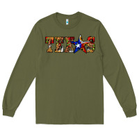 Army Green texas christmas Long Sleeve Tee - JahusDesignShop