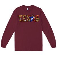 Burgundy texas christmas Long Sleeve Tee - JahusDesignShop