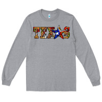 Heather Grey texas christmas Long Sleeve Tee - JahusDesignShop