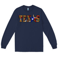 Navy texas christmas Long Sleeve Tee - JahusDesignShop