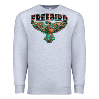 Heather Grey aztec free bird Premium Sweatshirt - NancyCooperArtShop