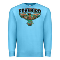 Ocean Blue aztec free bird Premium Sweatshirt - NancyCooperArtShop