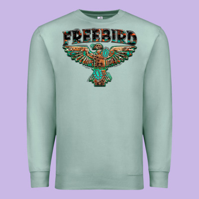 Aztec Free Bird Premium Sweatshirt Designed By Nancycooperartshop