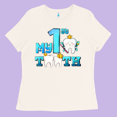 My First Tooth With Teeth Ladies Tee Designed By Adodesignshop