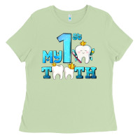 Matcha my first tooth with teeth Ladies Tee - AdoDesignShop
