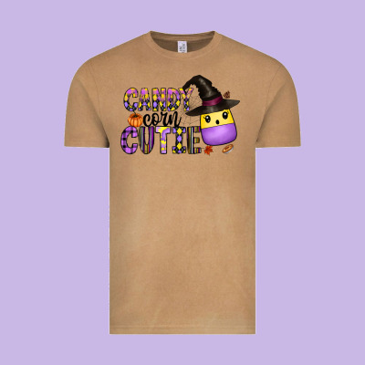 Candy Corn Cutie Vintage Tee Designed By Cowhidedigitalart