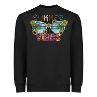 Black summer vibes Heavyweight Sweatshirt - SublimationCraftShop