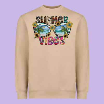Summer Vibes Heavyweight Sweatshirt Designed By Sublimationcraftshop