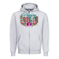 Heather Grey happy easter western floral serape leopard Zipper Hoodie - Jasminsmagicworld