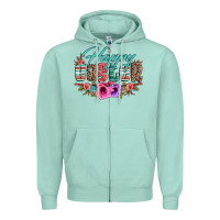 Happy Easter Western Floral Serape Leopard Zipper Hoodie | Teevron