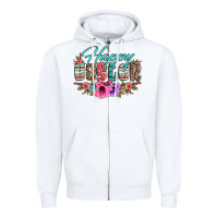 White happy easter western floral serape leopard Zipper Hoodie - Jasminsmagicworld